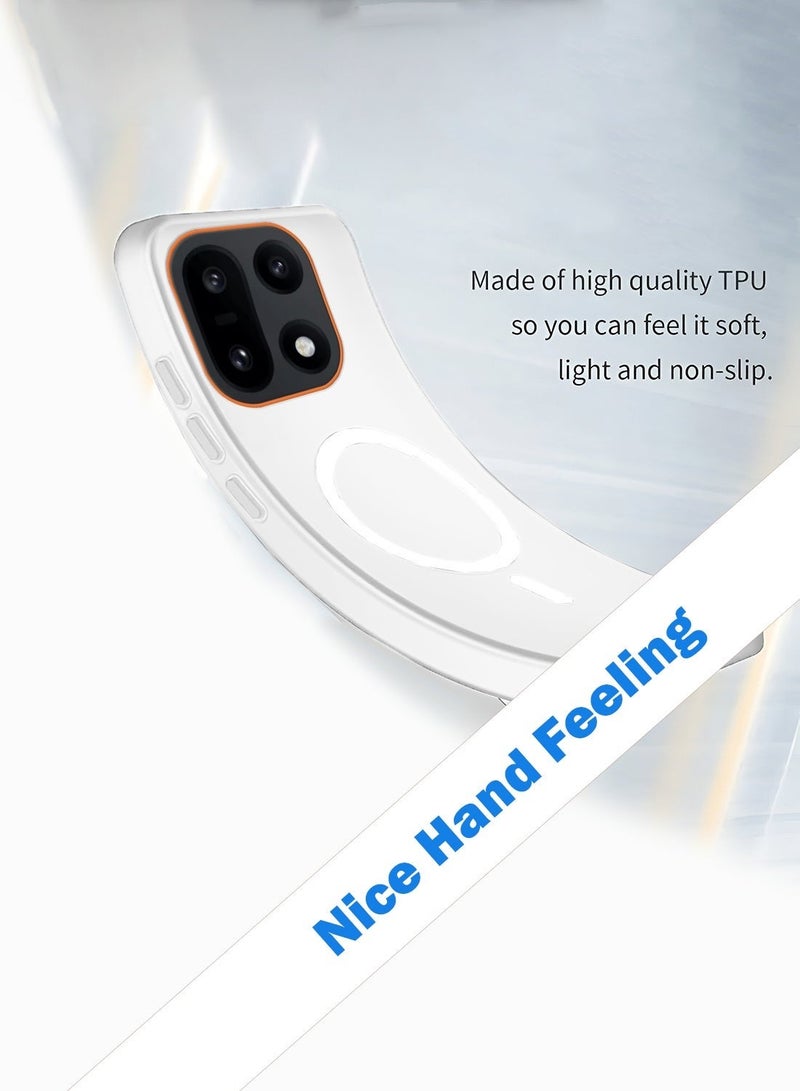 Wtech OnePlus 15 5G 2025 Hybrid Translucent Magsafe with Magnetic Charging Raised Camera Lips Elegant Look Case Cover (MCMPMN) - White - Image 3